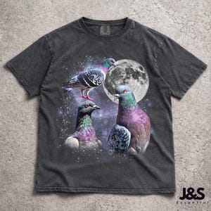 3つのエリマキトカゲのレトログラフィックTシャツ、ヴィンテージ
