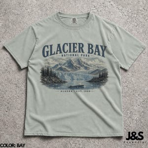 Glacier Bay National Park Shirt, Alaska Mountain Tshirt, Vintage National Park Tee, Retro Wilderness Graphic Tee, Nature Gift Bay