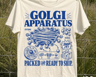 Golgi Apparatus Tshirt, Packed and Ready to Ship Biology Shirt, Vintage Cell Science Graphic Tee, Comfort Colors Biology Teacher Gift