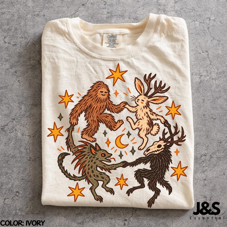 Cryptid Shirt, Bigfoot Tshirt, Cryptid Creatures Tee, Jackalope Shirt, Mythical Creature Tshirt, Weird Animal Shirt, Comfort Colors® image 2