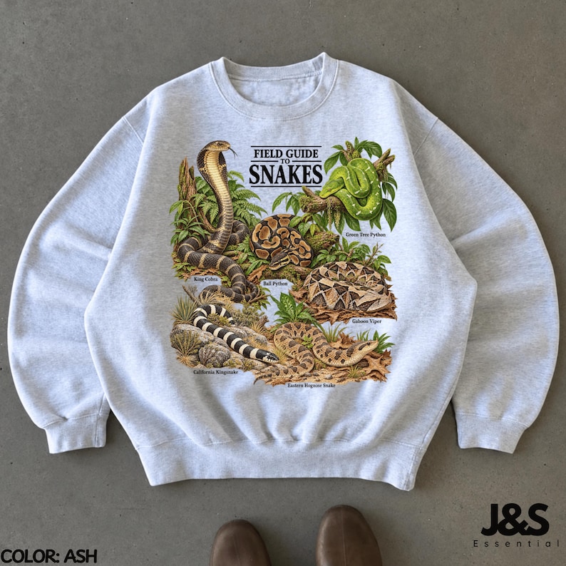 Vintage 90s Snake Sweatshirt, Retro Field Guide to Snakes Crewneck ...