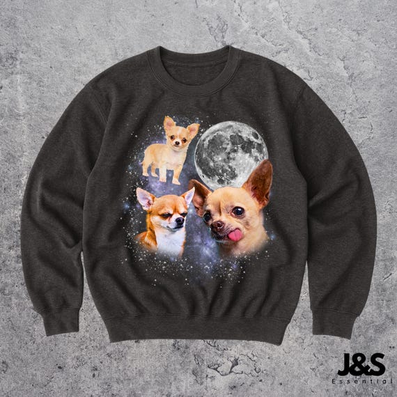 Moletom para chihuahua, suéter com estampa de cachorro cósmico