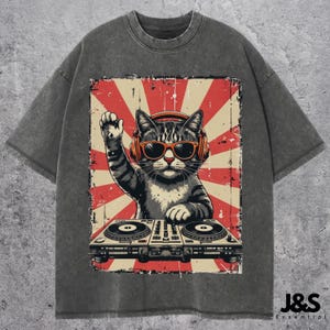 Cool Dj Cat Kitty With Sunglasses T-Shirt For Cat Lovers Cool Dj Cat Kitty With Sunglasses T-Shirt For Cat Lovers