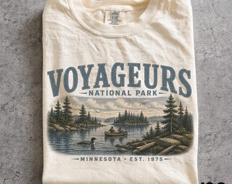 Voyageurs National Park Shirt, Vintage Voyageurs Tee, Retro Minnesota National Park Tshirt, Canoe Camping Nature Gift