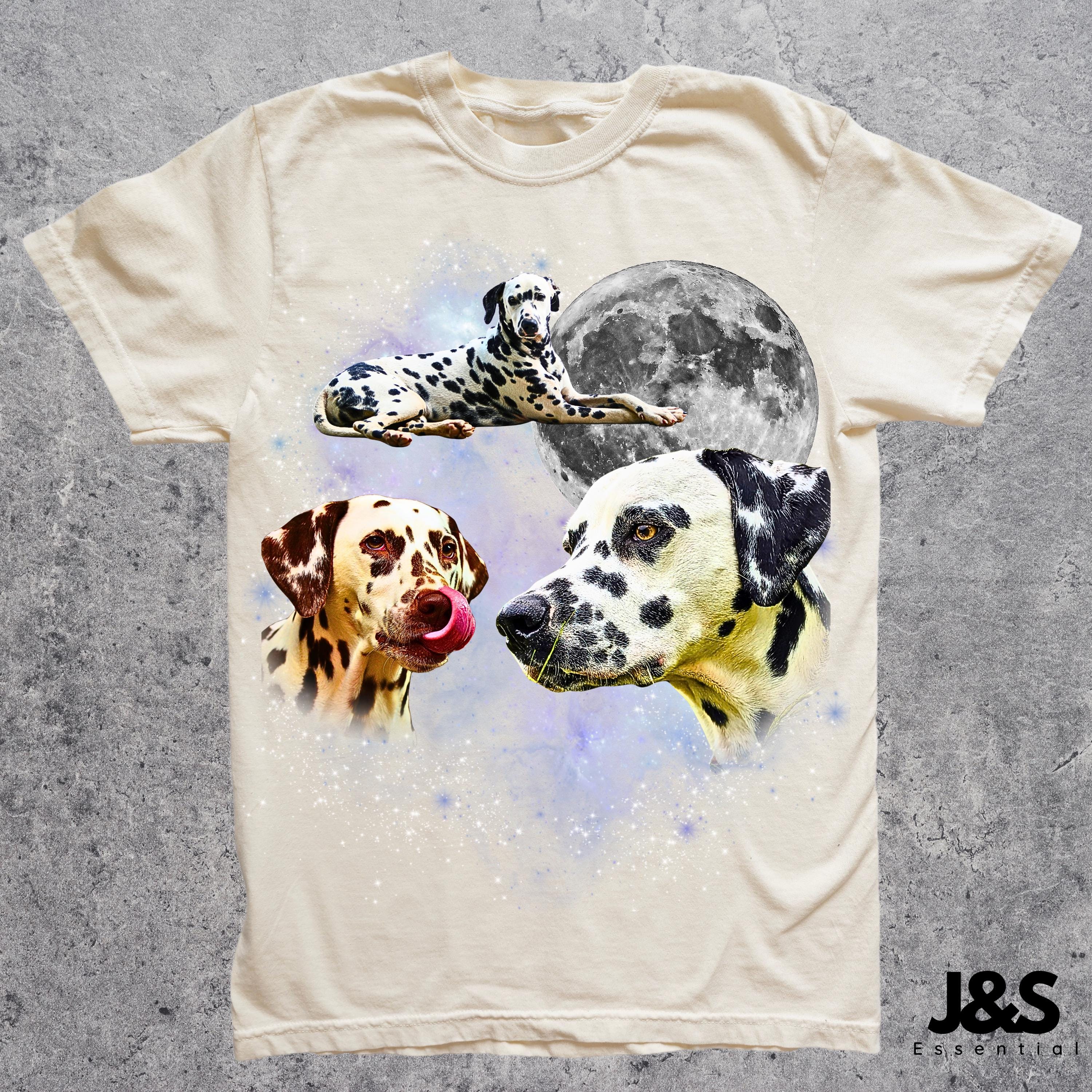 3匹のダルメシアンのグラフィックTシャツ、ヴィンテージのダルメシアン