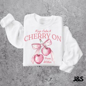 Coquette Cherry Sweatshirt, Retro Fruits Vintage Graphic Sweatshirt, Retro Cherry Sweater, Oversized Cherry Sweater, Vintage Y2K Sweatshirt