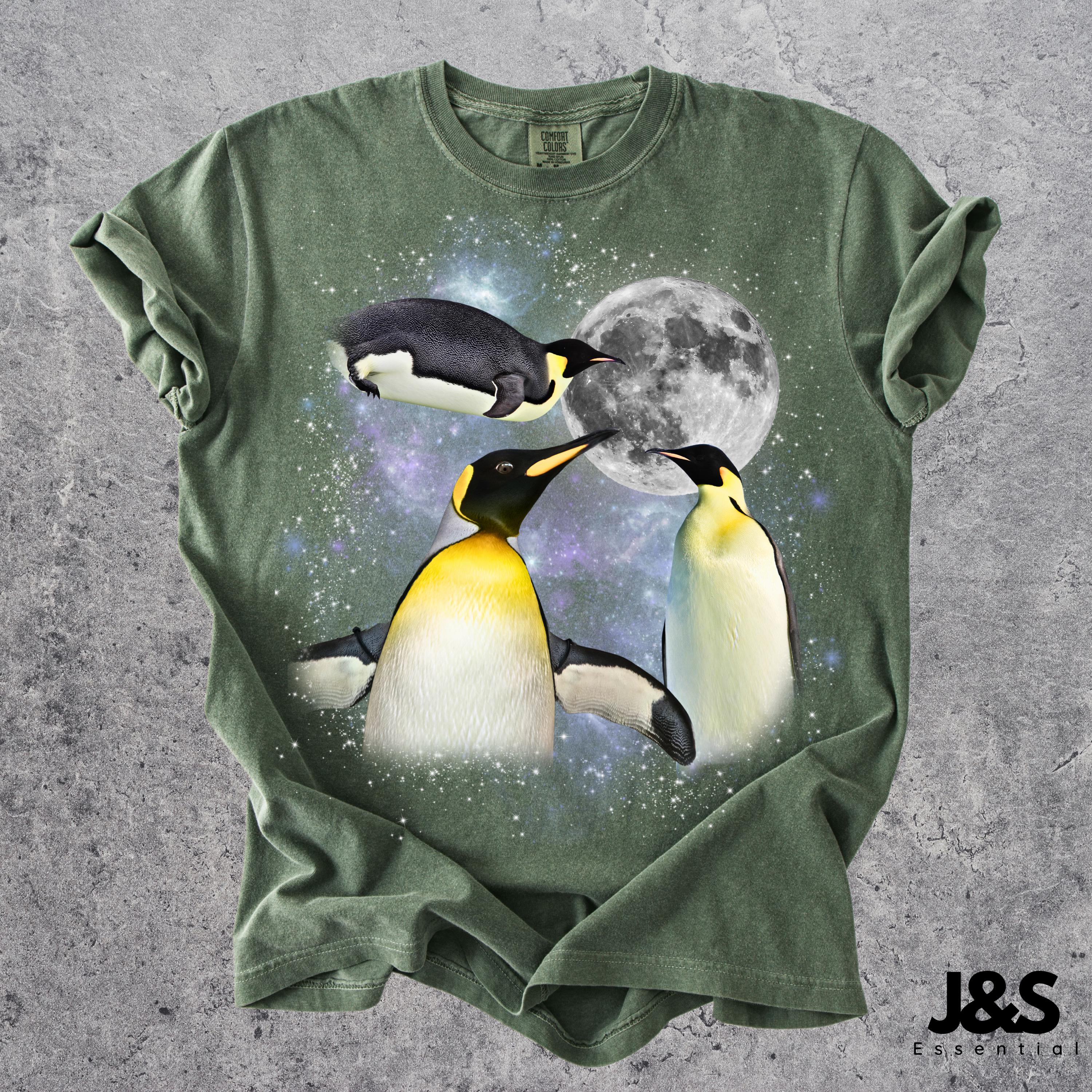 ペンギンのレトログラフィックTシャツ3枚、ヴィンテージの皇帝ペンギン 
