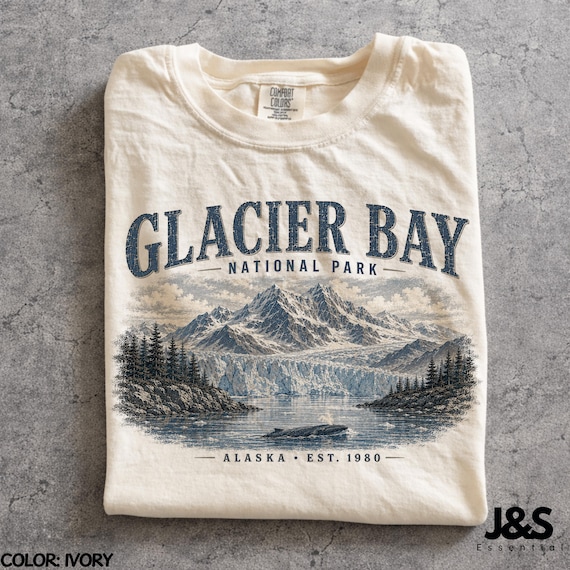 Glacier Bay National Park Shirt, Alaska Mountain Tshirt, Vintage National Park Tee, Retro Wilderness Graphic Tee, Nature Gift