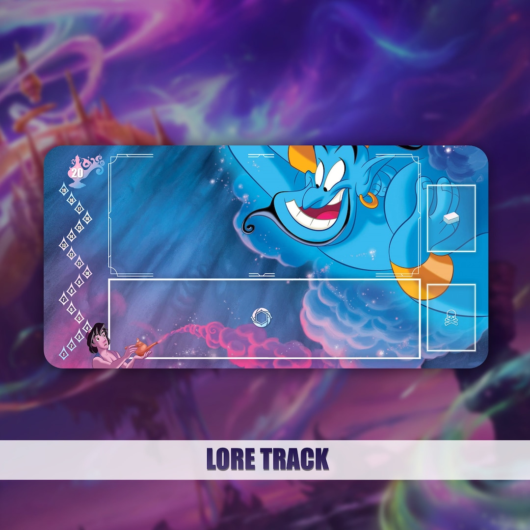 Playmat TCG Lorcana - Genius (with or Without Zones) Stitched Edges, 24 ...