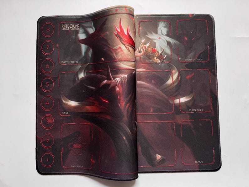 Playmat Lol Riftbound TCG – Chaos Rune (with or Without Zones) Stitched ...