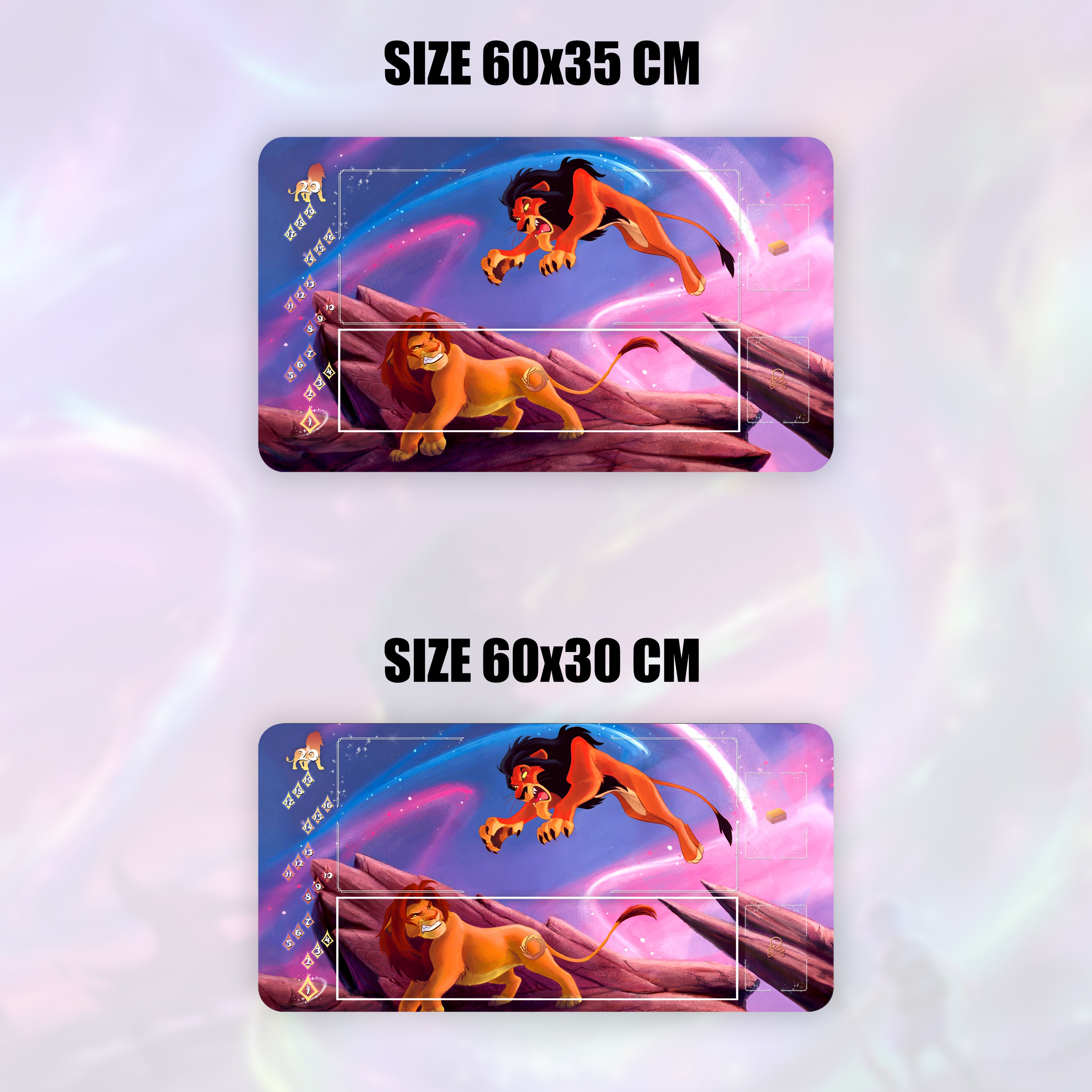 プレイマット TCG ロルカーナ - スカー & ムファサ (ゾーンありまたは