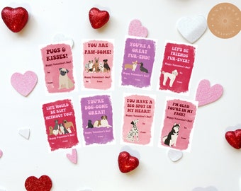 Dog Valentine’s Day Cards, Printable Valentines Card for Kids, You Are PawSome, Printable School Valentines Card, Funny Dog Valentine Card