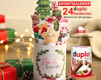 Duplo Advent Calendar with 24 Designs - Instant Download for DIY - Template for Duplo Bands, Christmas DIY Advent Calendar