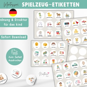 Runden Spielzeugetiketten- Kreative Ordnung schaffen mit Spielzeugetiketten für Kinder- kinderzimmer etiketten.