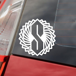90s Retro Vibes Sticker - Stussy S Design - Choose Your Favorite Color & Size! - Durable Easy to Apply Vinyl Decal is Water and UV Resistant