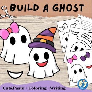 Build a Ghost Craft | Printable Halloween Craft | Spooky Ghost Craft