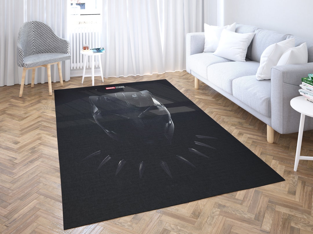 Black Panther Movie Area Rugs Black Panther Movie Matblack Etsy