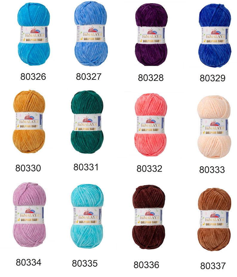 3,99 EUR/100g Strickfein Himalaya Dolphin Baby super Bulky Chenille Garn Wolle strickgarn 100 gr afbeelding 5