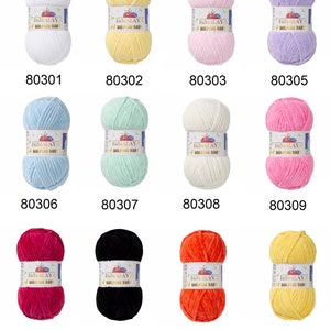 3,99 EUR/100g Strickfein Himalaya Dolphin Baby super Bulky Chenille Garn Wolle strickgarn 100 gr afbeelding 3