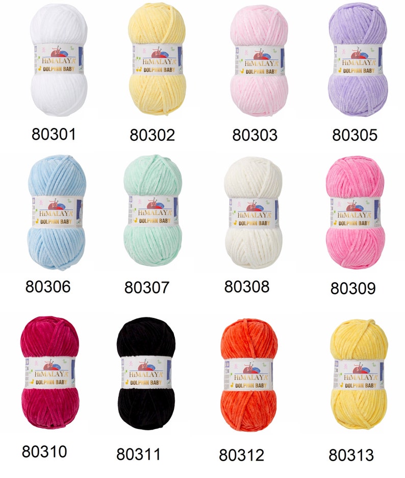 3,99 EUR/100g Strickfein Himalaya Dolphin Baby super Bulky Chenille Garn Wolle strickgarn 100 gr afbeelding 3