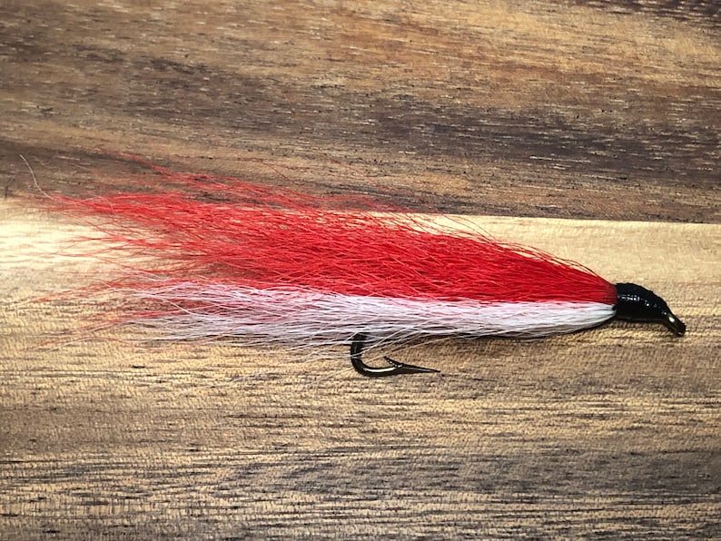 1-Dozen Original RUSSIAN RIVER COHO Salmon Flies - 3/8" Gap, 5X Strong Mustad Hook. Legal size for Russian & Kenai Rivers. image 2