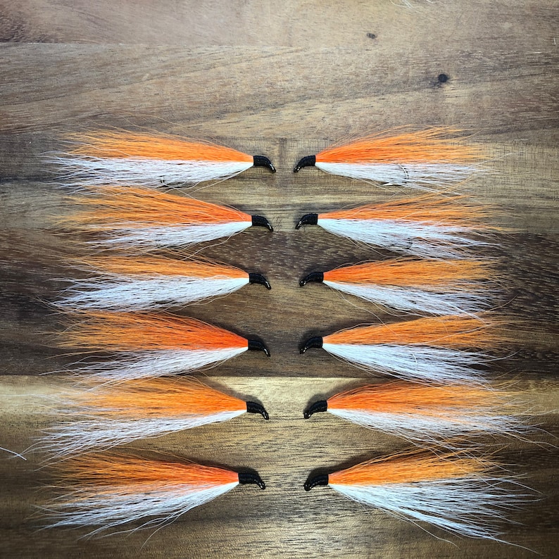 1-Dozen Original RUSSIAN RIVER COHO Salmon Flies - 3/8" Gap, 5X Strong Mustad Hook. Legal size for Russian & Kenai Rivers. image 7