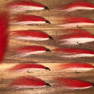 1-Dozen Original RUSSIAN RIVER COHO Salmon Flies - 3/8" Gap, 5X Strong Mustad Hook. Legal size for Russian & Kenai Rivers. image 4