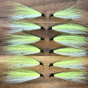 1-Dozen Original RUSSIAN RIVER COHO Salmon Flies - 3/8" Gap, 5X Strong Mustad Hook. Legal size for Russian & Kenai Rivers. image 9