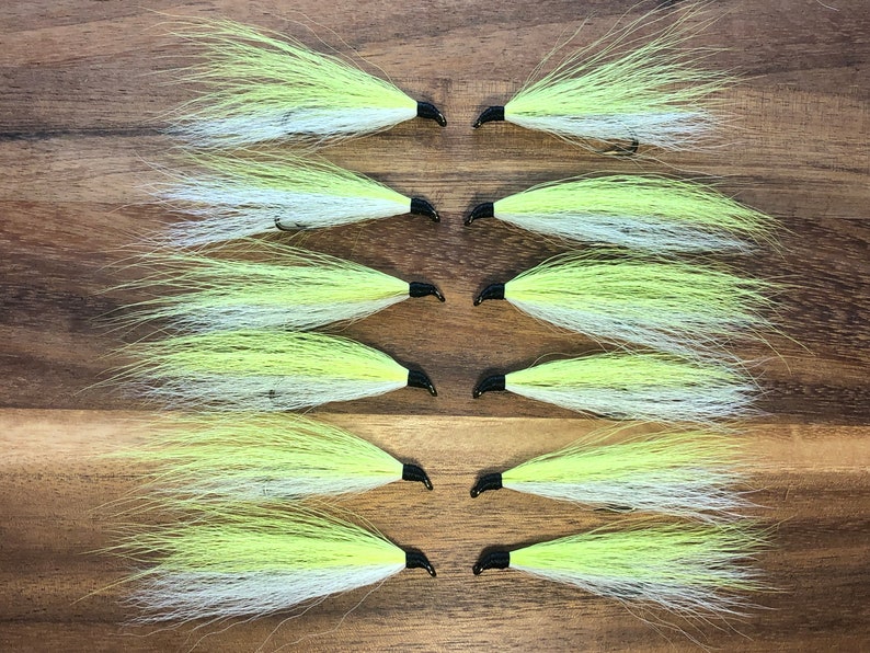 1-Dozen Original RUSSIAN RIVER COHO Salmon Flies - 3/8" Gap, 5X Strong Mustad Hook. Legal size for Russian & Kenai Rivers. image 9