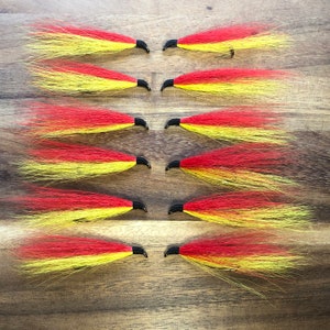1-Dozen Original RUSSIAN RIVER COHO Salmon Flies - 3/8" Gap, 5X Strong Mustad Hook. Legal size for Russian & Kenai Rivers. image 5