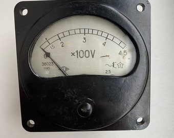 Vintage electrical measuring device voltmeter