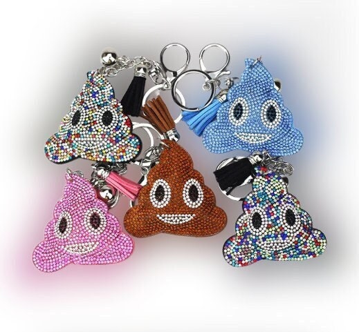 PORTE CLÉ EMOJI POO Crotte Caca POOMOJI Plush Pile of Poo Keyring