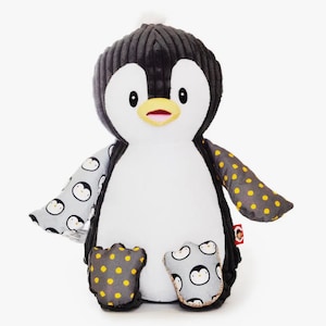 Sensory Penguin Personalised & Weighted Plushies,Bear,soft Toy,Teddy&#39;s. For Anxiety,Autism, Depression,ADHD,PTSD. Calming and soothing.