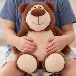 Brown Cubbyford Bear -Personalised Weighted Plushies, Bear, Soft Toy.For Anxiety,Autism,Depression, ADHD, PTSD,Insomnia.Calming and soothing