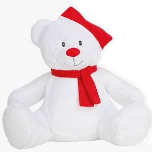 Personalised Weighted CHRISTMAS Xmas Plushies,Bear,soft Toy. For Anxiety,Autism,Depression,ADHD.  Calming and soothing. Free personalisation