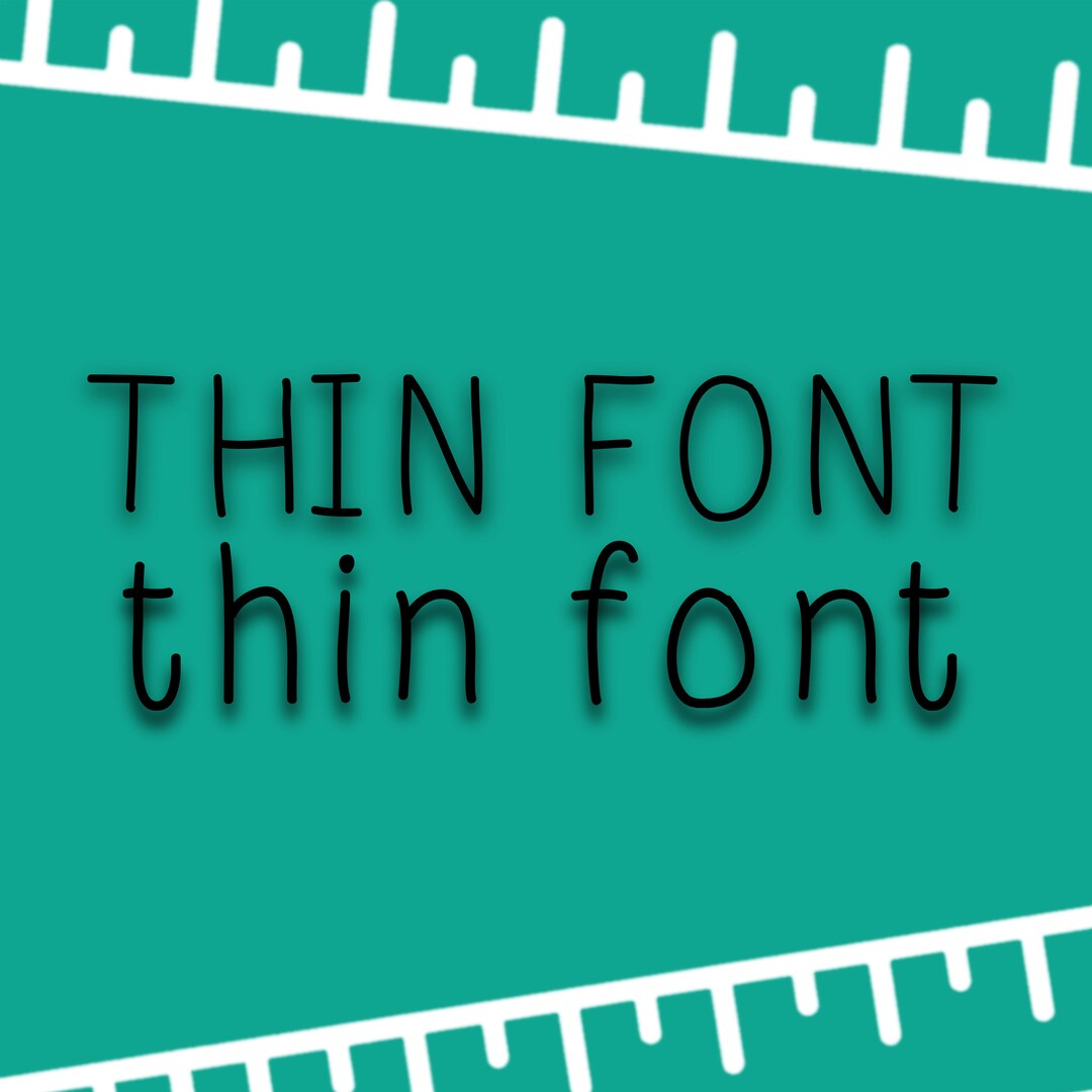 Thin Font Canva Font Handwriting Font Procreate Font Etsy