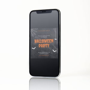 Halloween Costume Party, Digital Invite, Phone Evite, Fall Party Evite, Halloween Party Evite