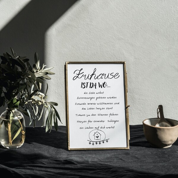 Home IS WHERE love lives /- inspiring print for your home