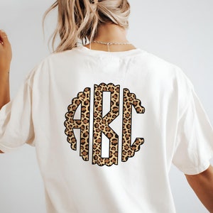Leopard-Monogramm PNG, Leopard-Kreis-Monogramm Buchstaben A-Z, Leopard-Druck-Benutzerdefiniertes Monogramm, Leopard-Alphabet, benutzerdefiniertes Namensmonogramm