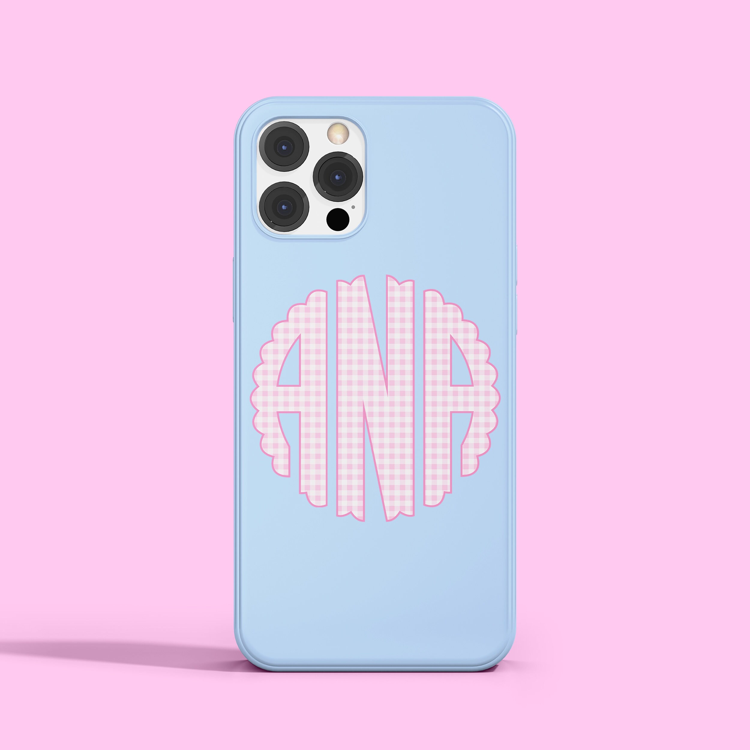 Ping Micro Monogram Pink Checkered Monogram PNG, Monogram Letters A-Z, Personalized ...