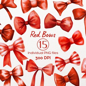 Fiocchi rossi dell'acquerello Clipart Png Collezione fiocco Fiocco di nastro Fiocco rosso cheer PNG Papillon bordeaux PNG Fiocco rosso dell'acquerello PNG Clipart