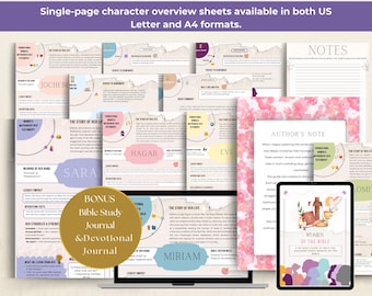 Women Of the Bible  Study Guide, Book Summaries, Journal  (Digital Download)