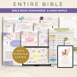 Bible Study Guide Bundle, Book Summaries, Reading Plan (Digital Download)