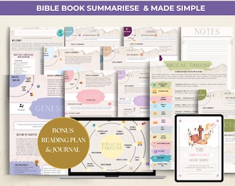 Bible Study Guide Bundle, Book Summaries, Reading Plan (Digital Download)