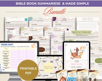 Complete Bible Study Guide Bundle, Flashcards, Journal (PDF)