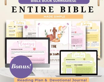 Bible Study Guide Bundle, Book Summaries, Reading Plan (Digital Download)