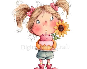 10 Geburtstagskind Clipart, Geburtstag Clipart, Geburtstagskarte, hochwertige JPGs, digitaler Download, Printables, kommerzielle Lizenz