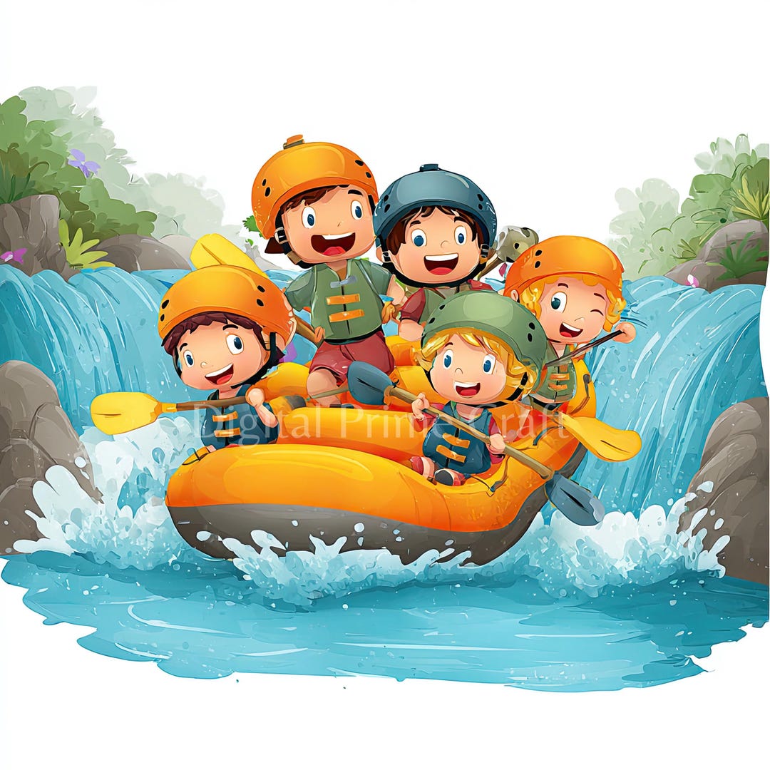 10 River Rafting Clipart, Water Sport, Kyaking, High Quality Jpgs ...