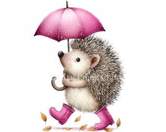 10 Igel Clipart, süße Igel Clipart, hochwertige Jpgs, Aquarell Clipart, digitaler Download, Printables, kommerzielle Lizenz