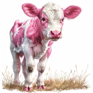 Cow Clipart, 10 jpgs de alta qualidade, download digital, imprimíveis, criação de cartões, licença comercial